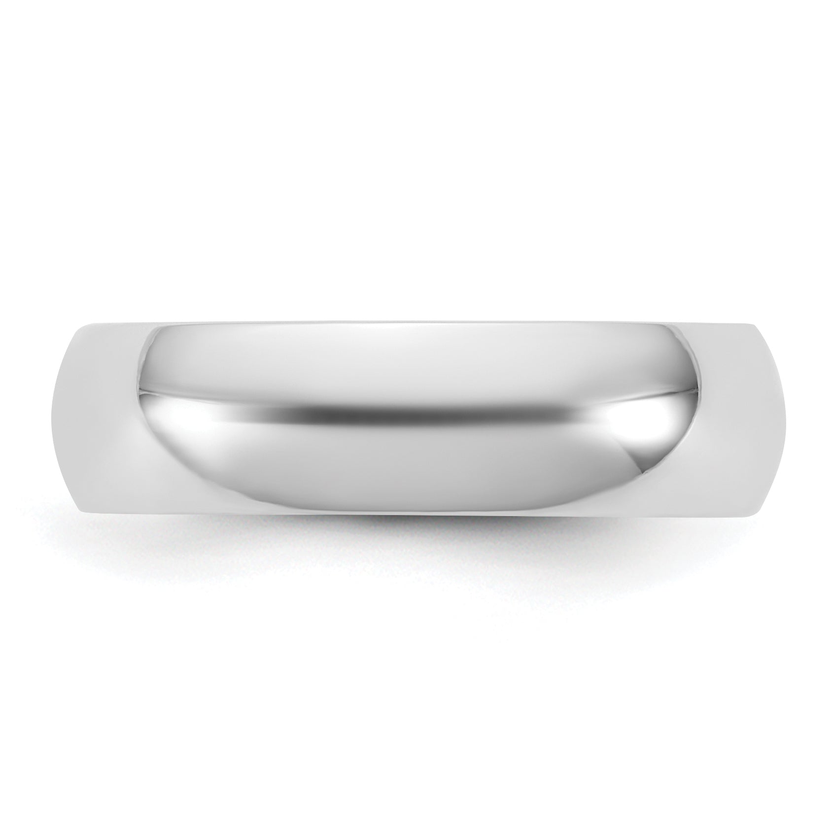 10K White Gold 10Kw 5.5mm Half Round Band Size 13