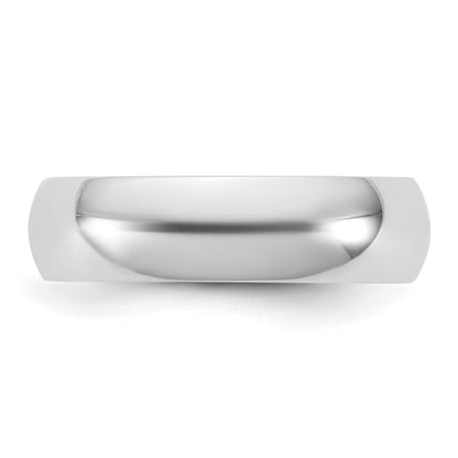 10K White Gold 10Kw 5.5mm Half Round Band Size 4.5