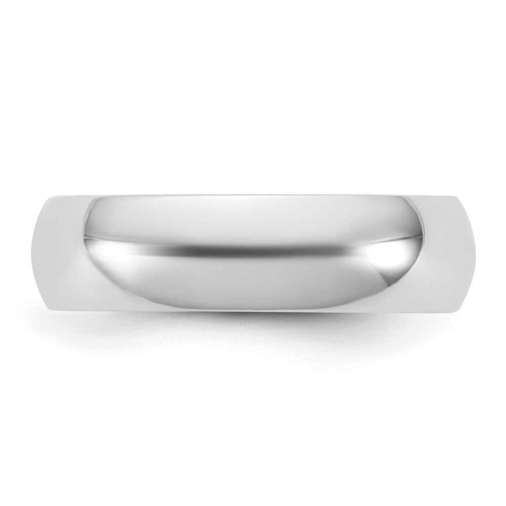 10K White Gold 10Kw 5.5mm Half Round Band Size 6