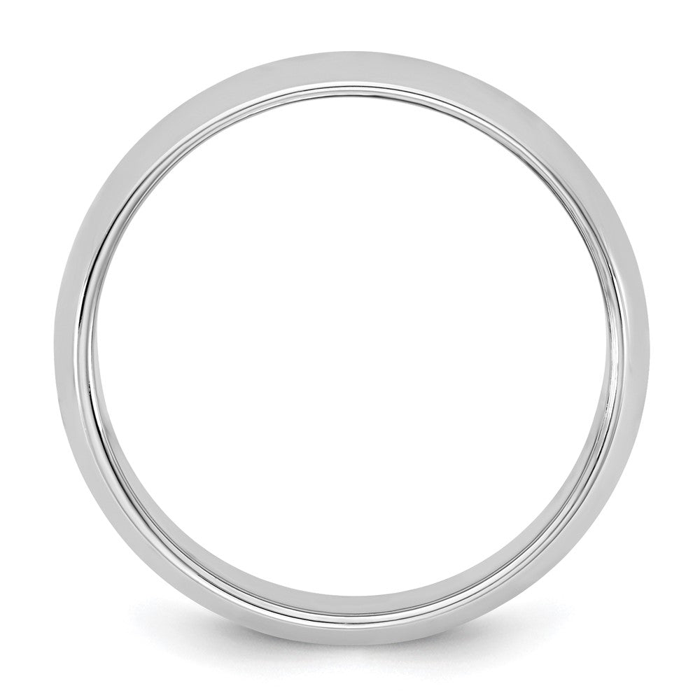14K White Gold 6.5mm Half Round Band