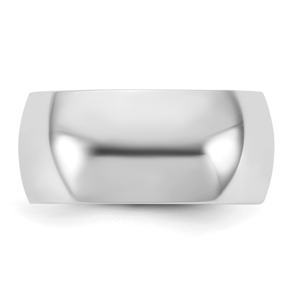 10K White Gold 10Kw 9mm Half Round Band Size 13.5