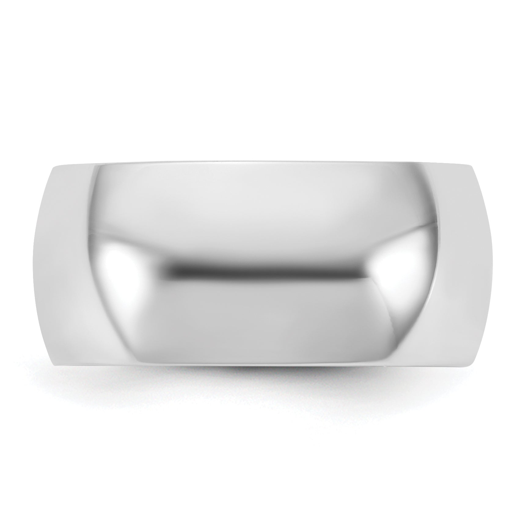 10K White Gold 10Kw 9mm Half Round Band Size 9