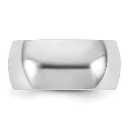 10K White Gold 10Kw 9mm Half Round Band Size 5