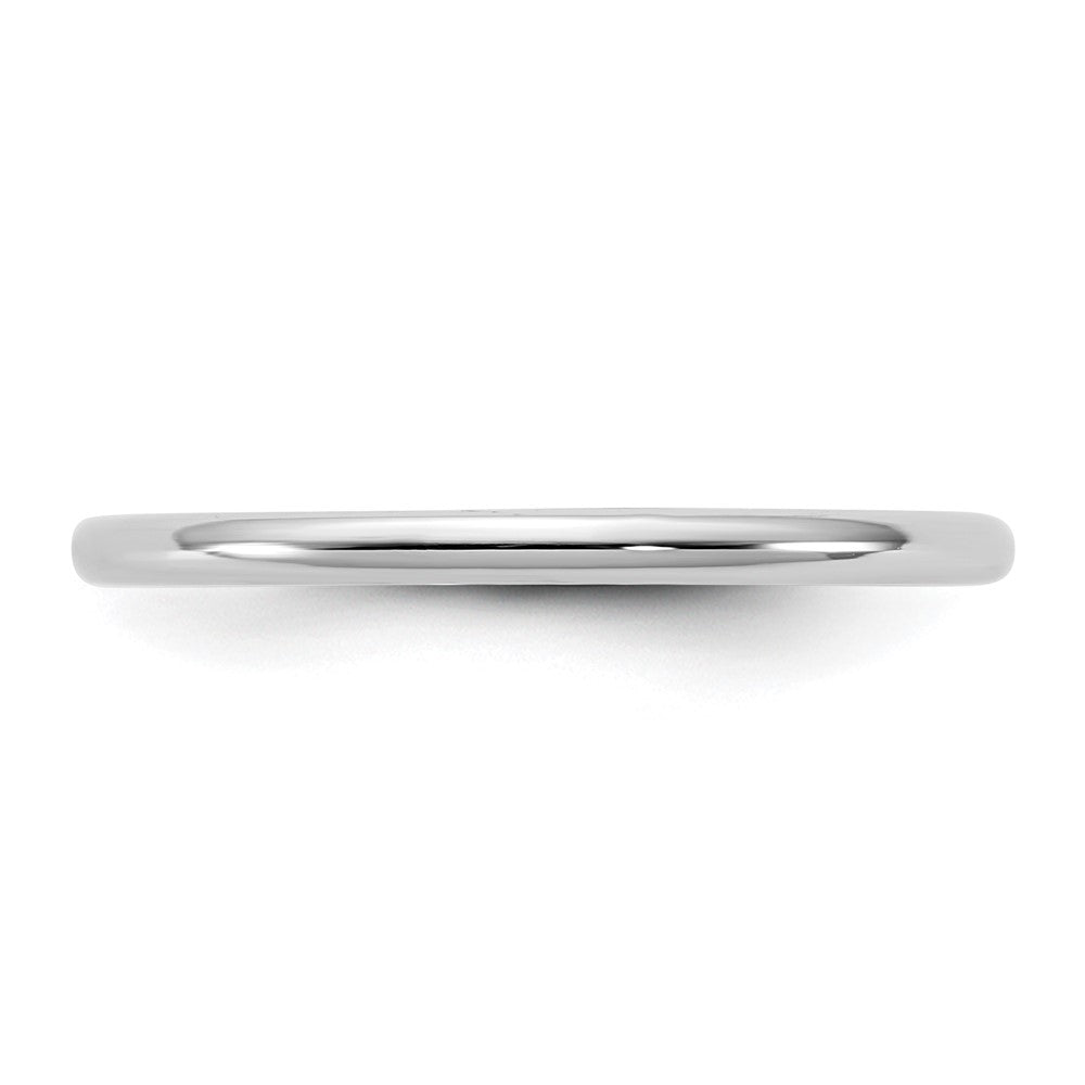 14K White Gold 1.5mm Lightweight Half Round Band