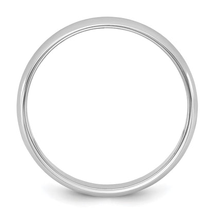 14K White Gold 3.5mm Lightweight Half Round Band