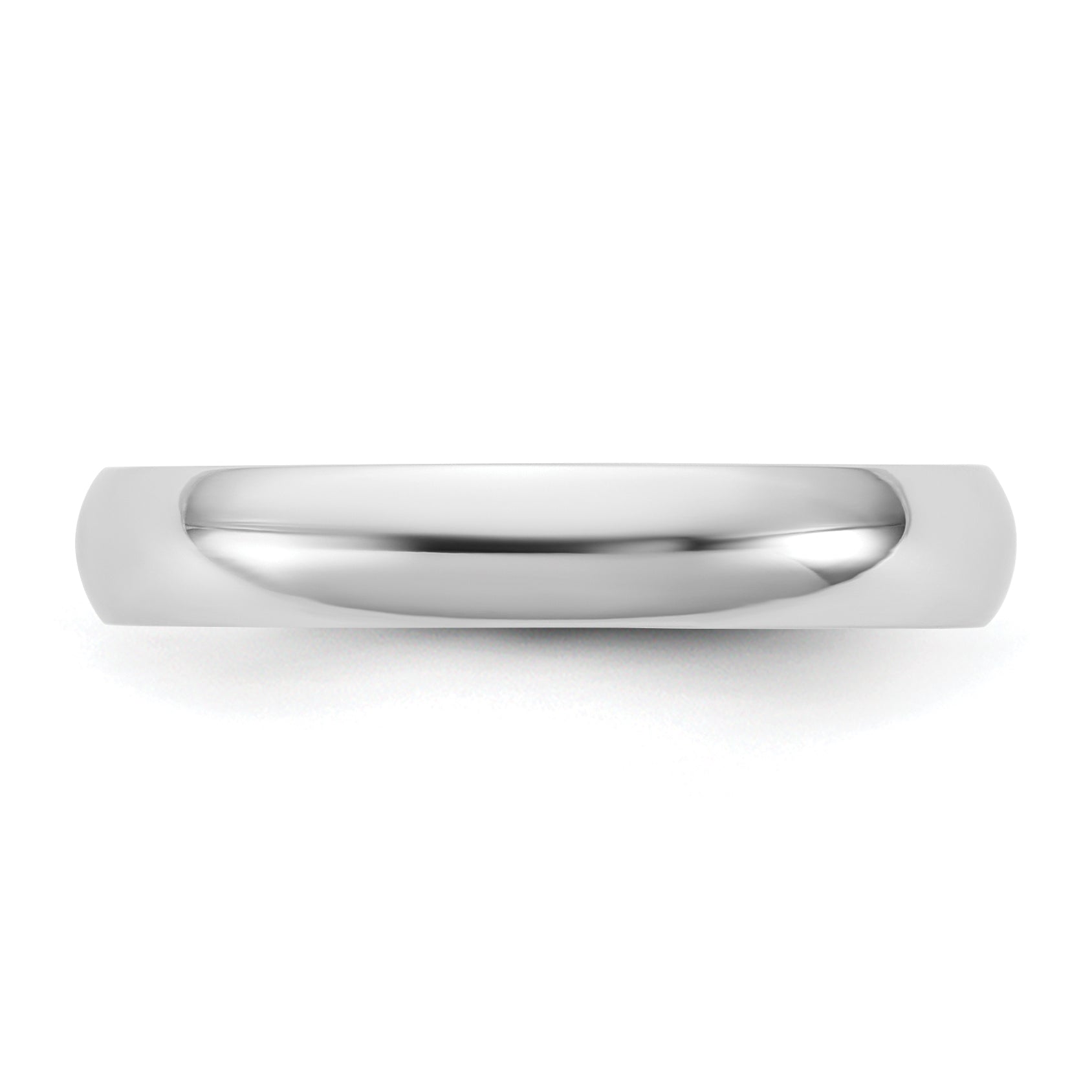 10K White Gold 10Kw 3.5mm Lightweight Half Round Band Size 13