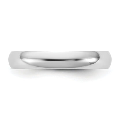 10K White Gold 10Kw 3.5mm Lightweight Half Round Band Size 13