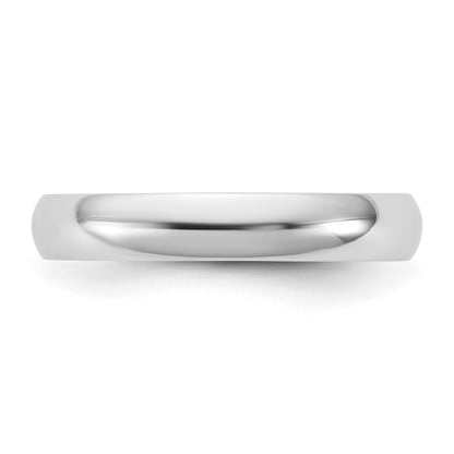 14K White Gold 3.5mm Lightweight Half Round Band