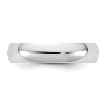 10K White Gold 10Kw 4.5mm Lightweight Half Round Band Size 6