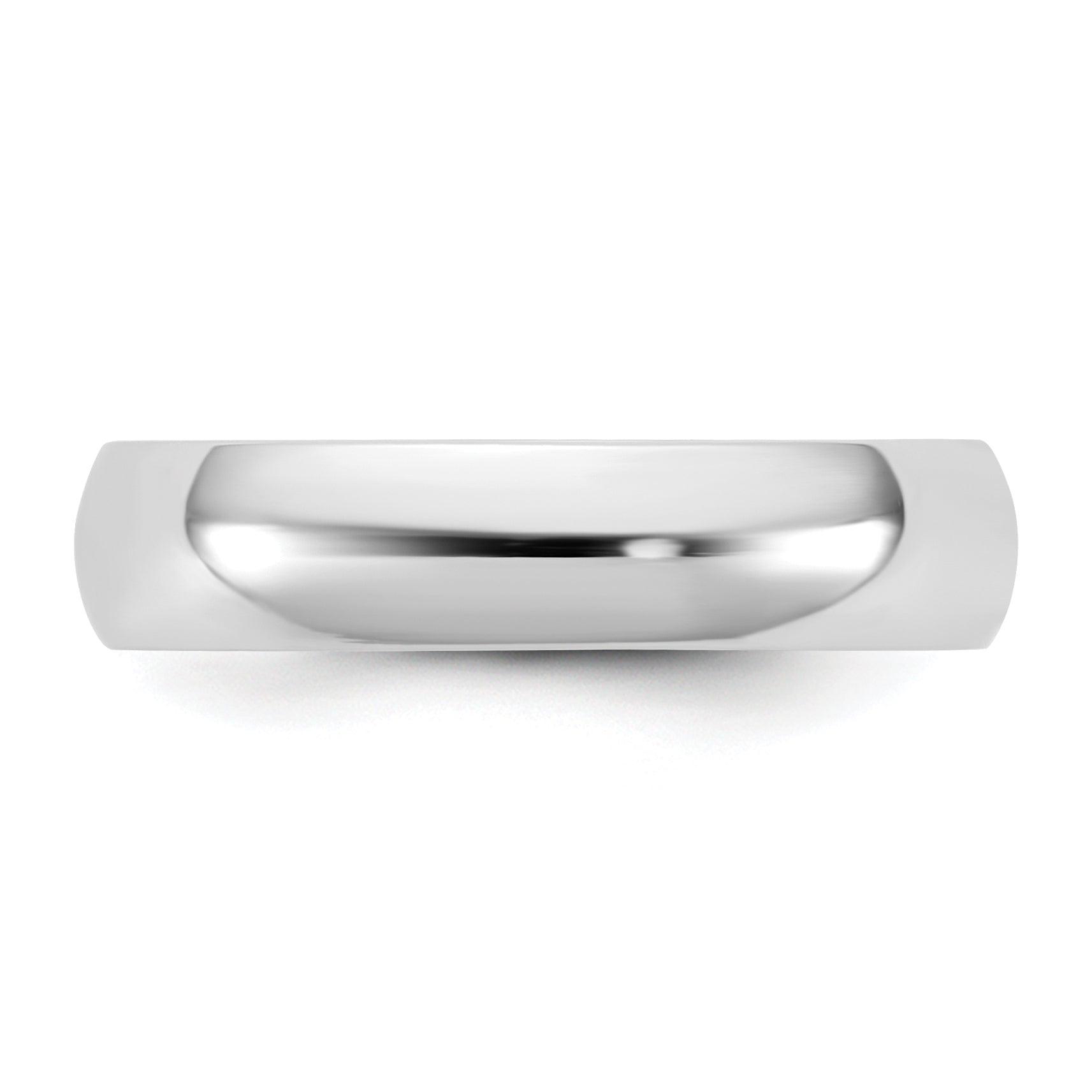 10K White Gold 10Kw 4.5mm Lightweight Half Round Band Size 5.5