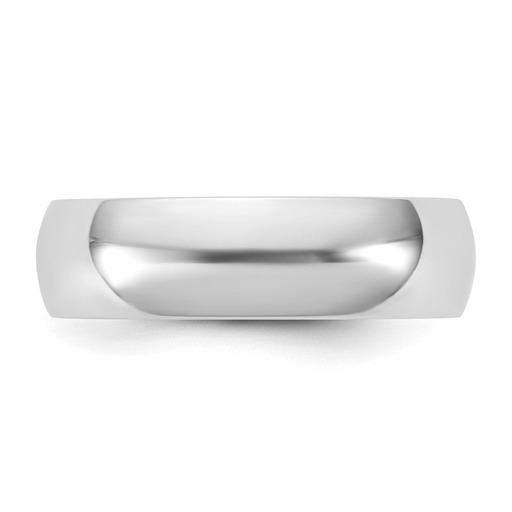 10K White Gold 10Kw 5.5mm Lightweight Half Round Band Size 6