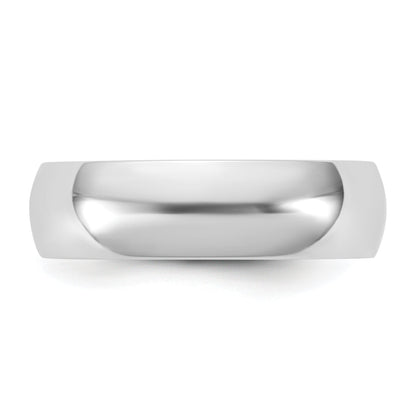 10K White Gold 10Kw 5.5mm Lightweight Half Round Band Size 4.5
