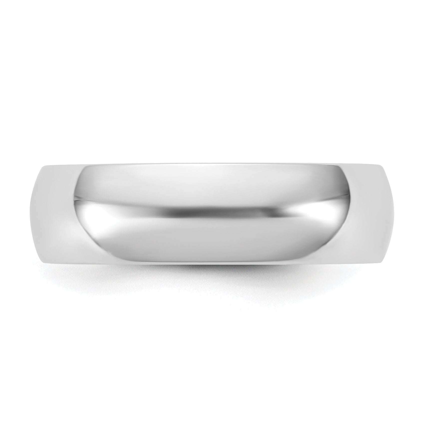 10K White Gold 10Kw 5.5mm Lightweight Half Round Band Size 7