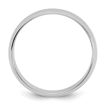 14K White Gold 6.5mm Lightweight Half Round Band