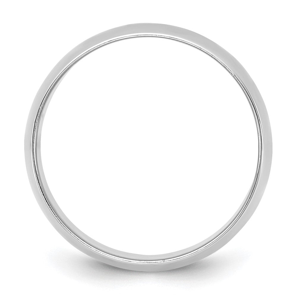 14K White Gold 7.5mm Lightweight Half Round Band