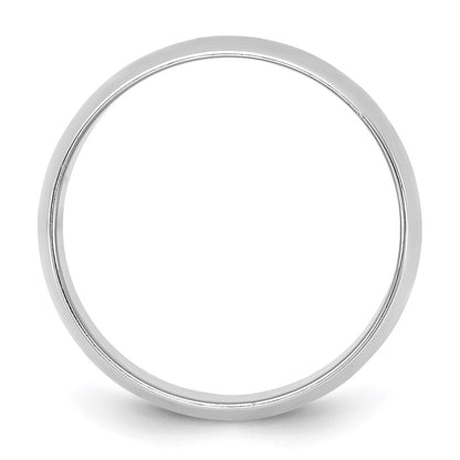 14K White Gold 7.5mm Lightweight Half Round Band