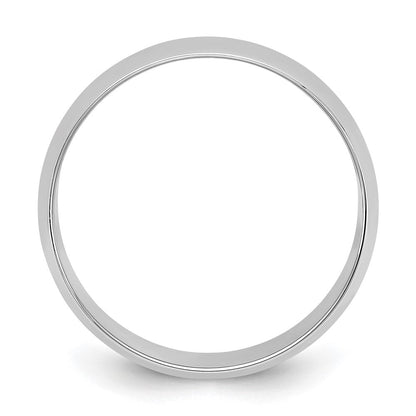 10k White Gold 8mm Lightweight Half Round Wedding Band Ring