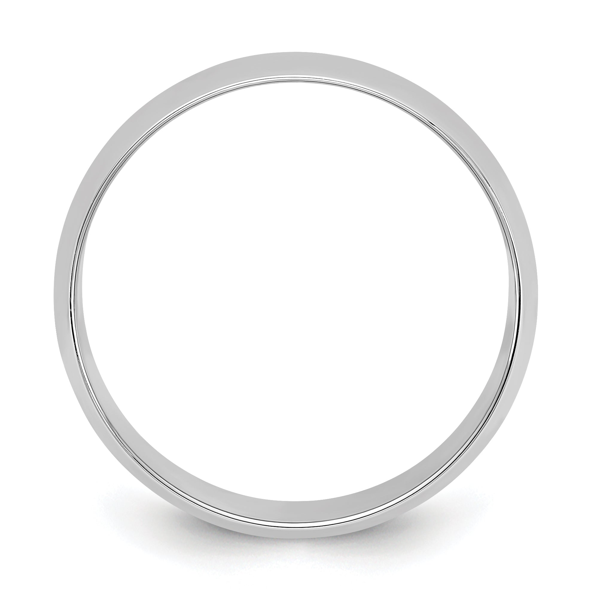 10K White Gold 8mm Lightweight Half Round Wedding Band Size 13