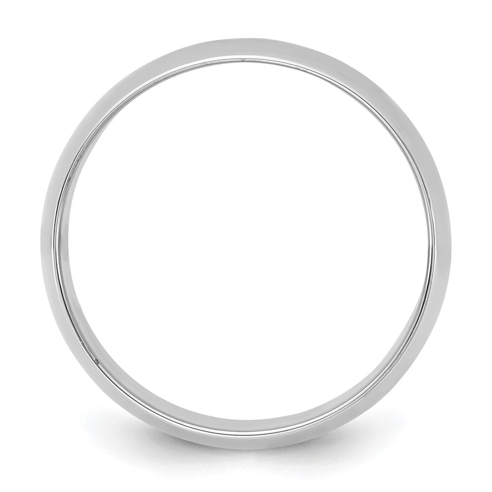 14K White Gold 8.5mm Lightweight Half Round Band