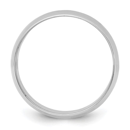14K White Gold 8.5mm Lightweight Half Round Band