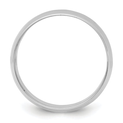 10K White Gold 10Kw 8.5mm Lightweight Half Round Band Size 5