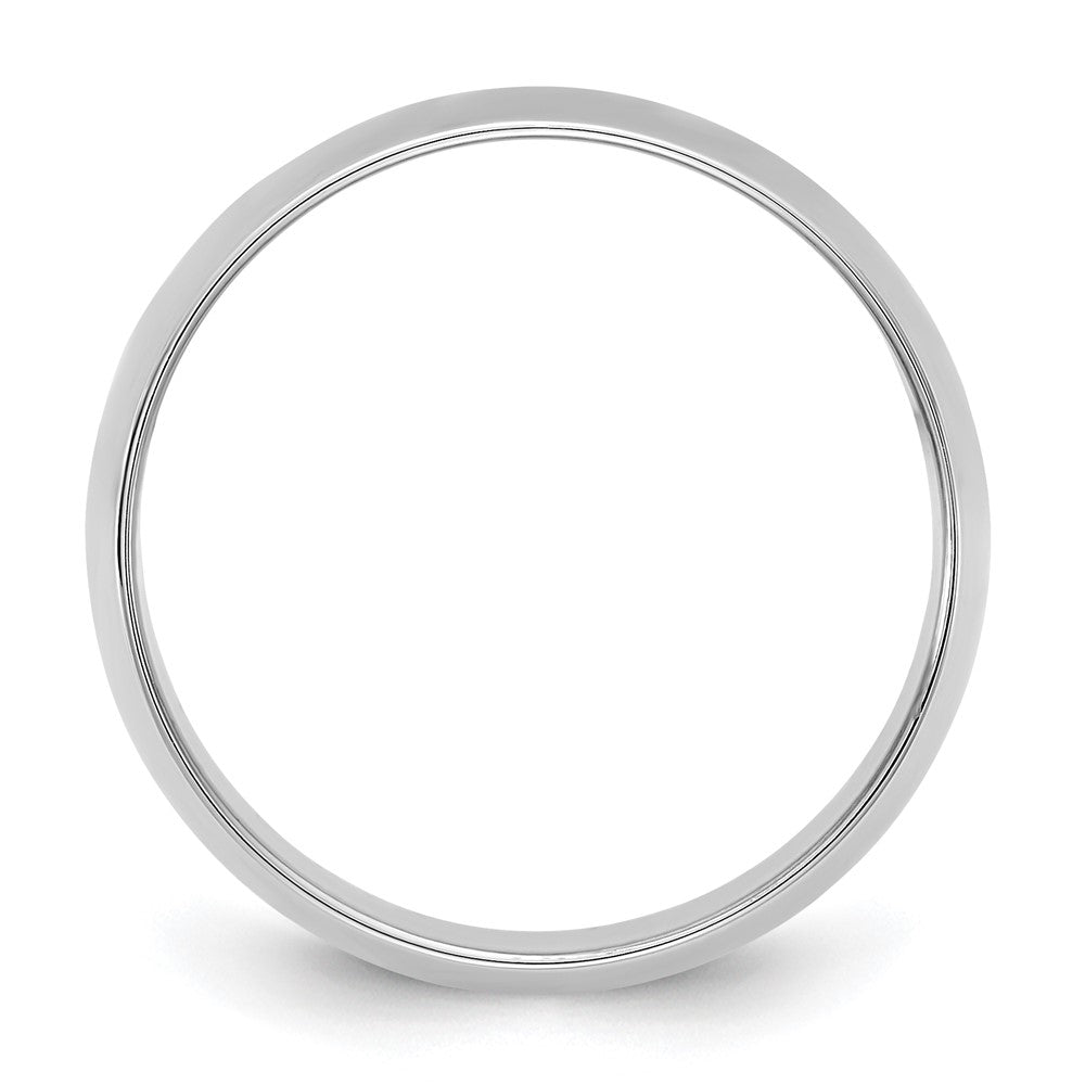 10K White Gold 10Kw 9mm Lightweight Half Round Band Size 4