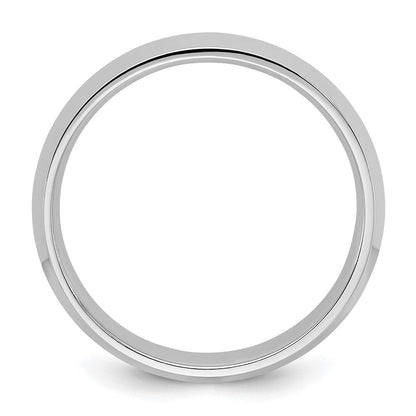 14k White Gold 4mm Knife Edge Comfort Fit Wedding Band Ring