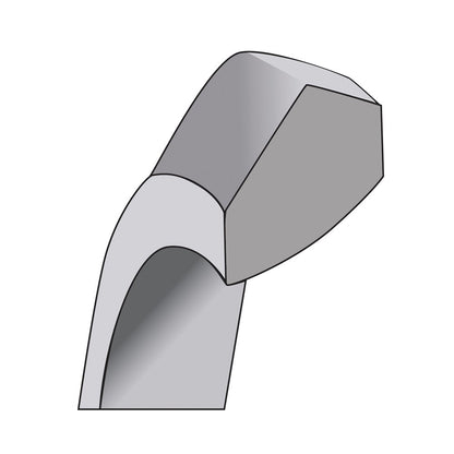 10k White Gold 2.5mm Knife Edge Comfort Fit Wedding Band Ring