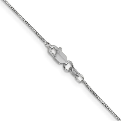 14K White Gold 30 Inch .7mm Box With Lobster Clasp Chain Necklace