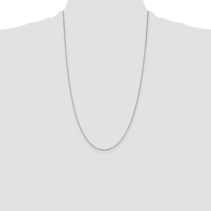 14K White Gold 26 Inch .7mm Box With Lobster Clasp Chain Necklace