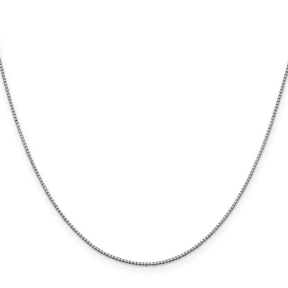 14K White Gold 20 Inch .95mm Box With Lobster Clasp Chain Necklace