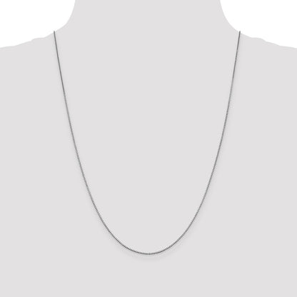 14K White Gold 24 Inch .95mm Box With Lobster Clasp Chain Necklace