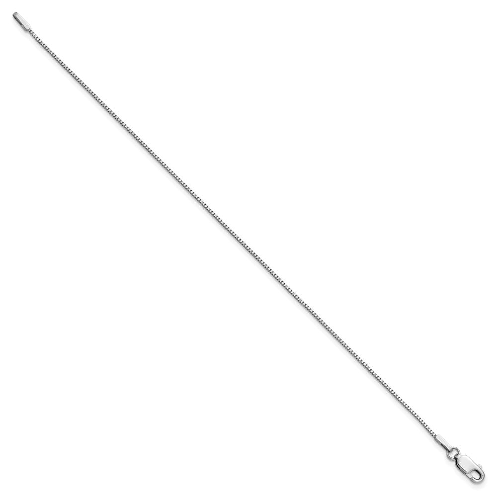 14K White Gold 7 Inch .95mm Box With Lobster Clasp Bracelet