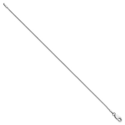 14K White Gold 7 Inch .95mm Box With Lobster Clasp Bracelet