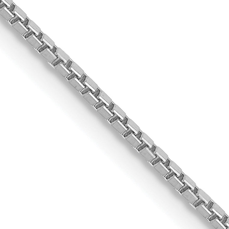 14K White Gold 30 Inch 1.05mm Box With Lobster Clasp Chain Necklace