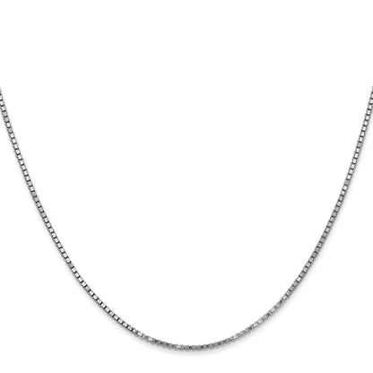 14K White Gold 14 Inch 1.4mm Box With Lobster Clasp Chain Necklace