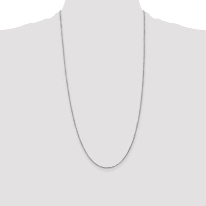 14K White Gold 28 Inch 1.4mm Box With Lobster Clasp Chain Necklace