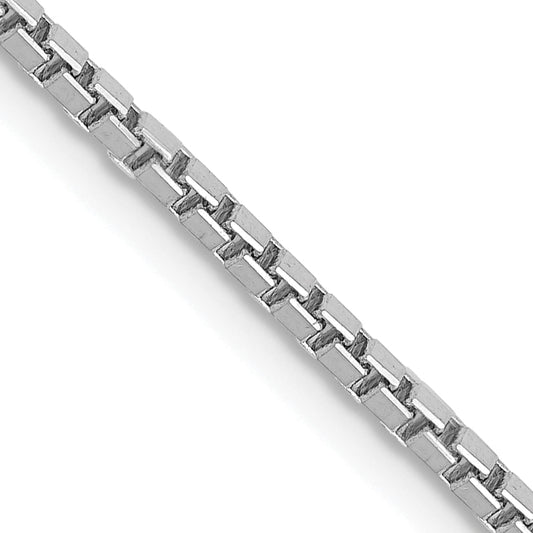 14K White Gold 28 Inch 1.5mm Box With Lobster Clasp Chain Necklace