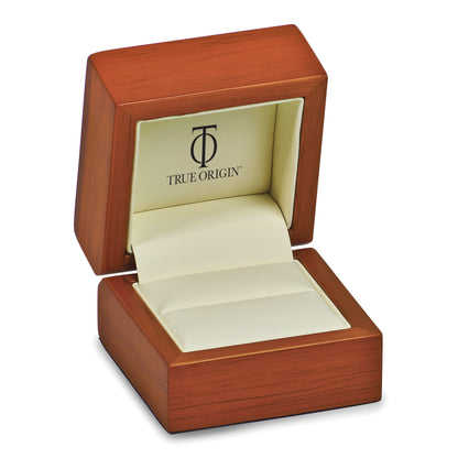 14K White Gold True Origin Men'S 1/2 Carat Lab Grown Diamond Vs/Si D E F 5 Stone Beveled Edge Size 11 Band