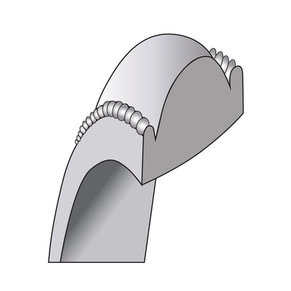 10K White Gold 10Kw 8mm Milgrain Comfort Fit Band Size 13.5