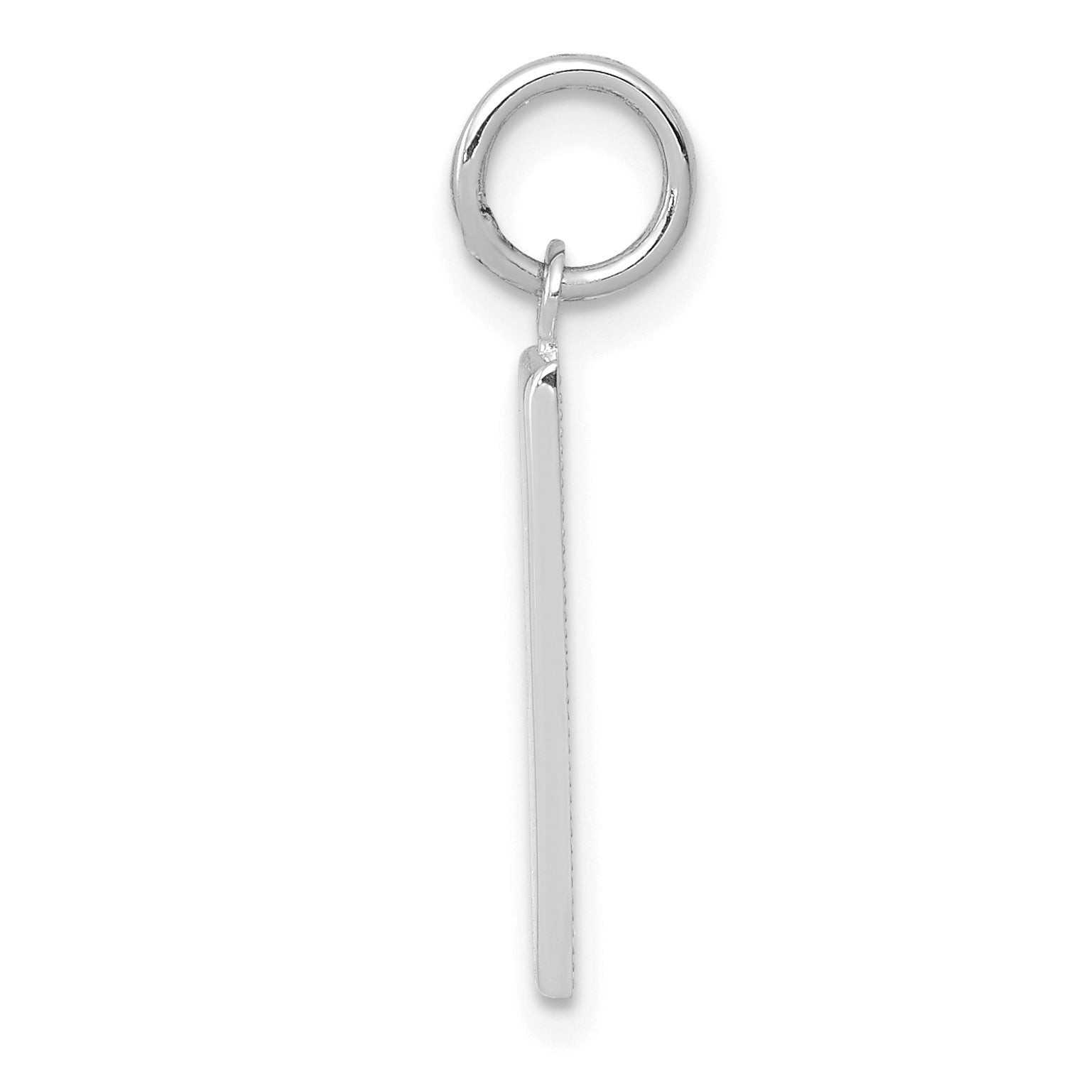 14k White Gold 14kw  Medium Polished Number 1 Charm