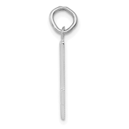 14k White Gold 14kw  Medium Polished Number 4 Charm