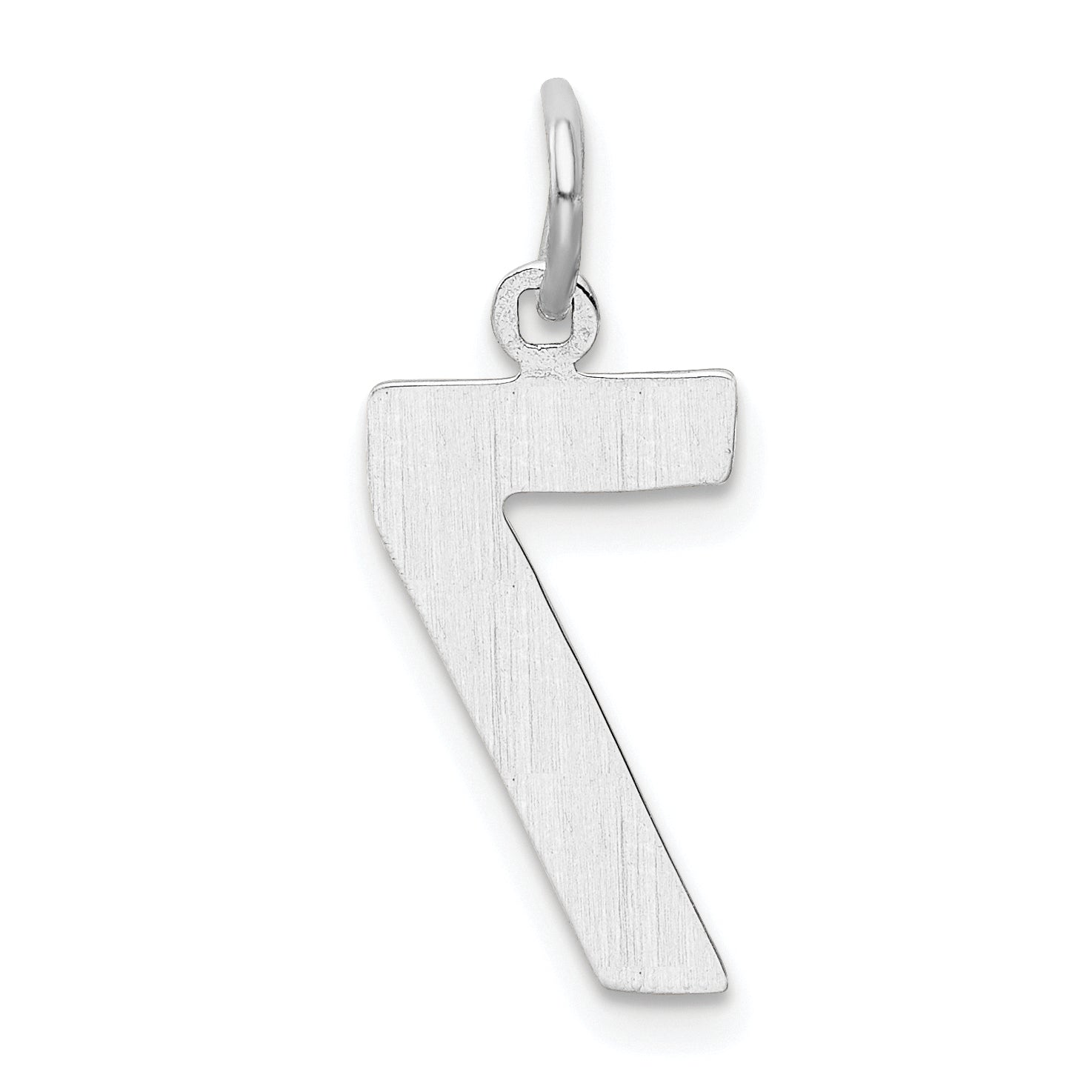 14k White Gold 14kw Medium Polished Number 7 Charm