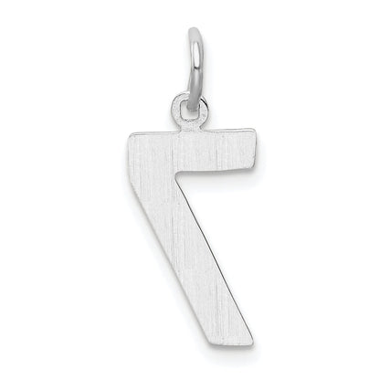 14k White Gold 14kw Medium Polished Number 7 Charm