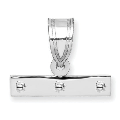 14k White Gold 14kw Medium Polished Top Charm