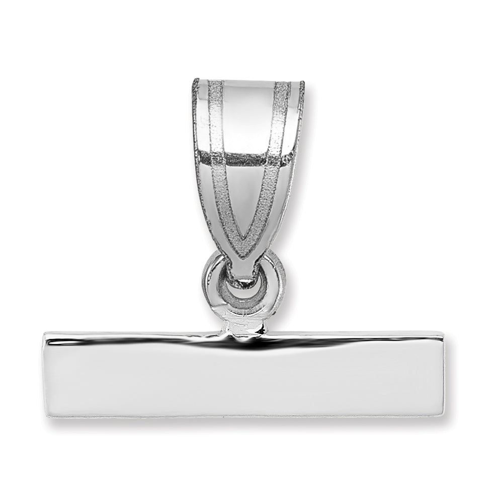 14k White Gold 14kw Medium Polished Top Charm