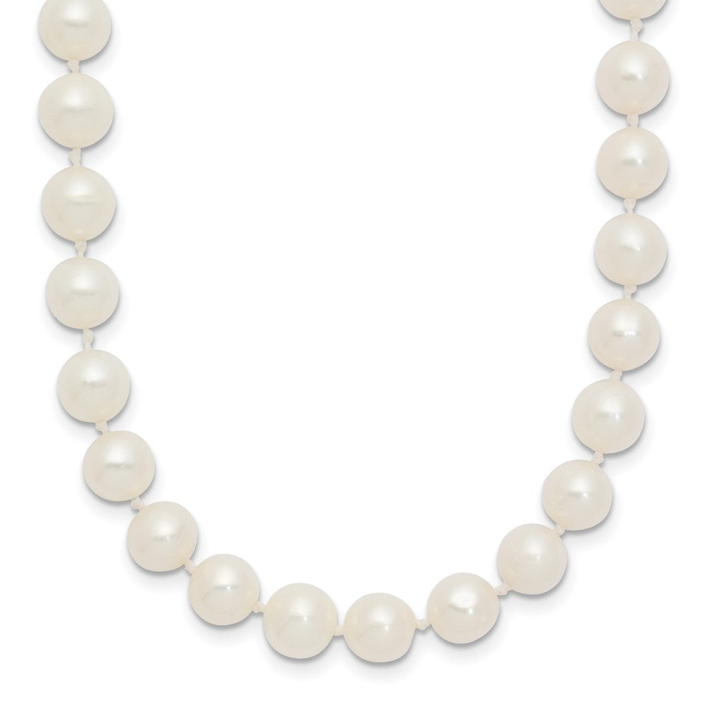 10K Yellow Gold 6-7mm White Near-Round Freshwater Cultured Pearl Necklace