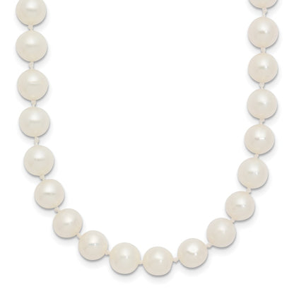 10K Yellow Gold 6-7mm White Near-Round Freshwater Cultured Pearl Necklace