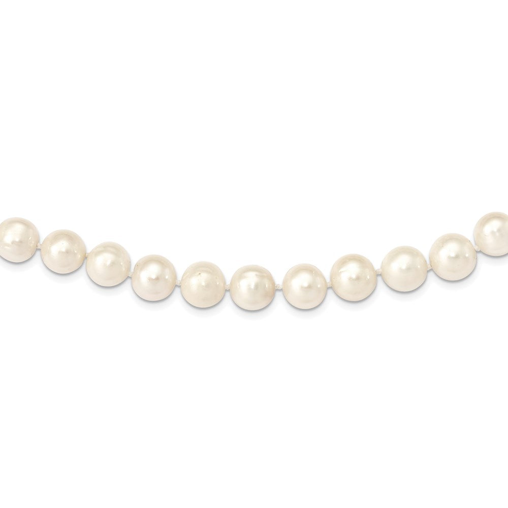 14K Yellow Gold 11 12mm White Near Round Freshwater Cultured Pearl 28 Inch Necklace