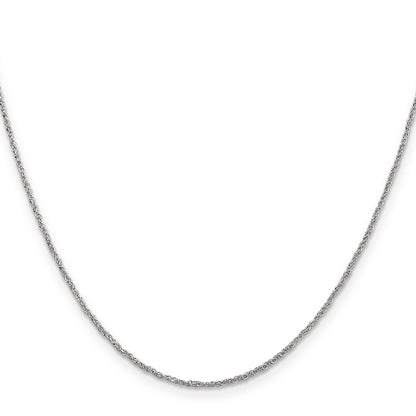 14K White Gold 16 Inch 1.1mm Ropa With Spring Ring Clasp Chain Necklace